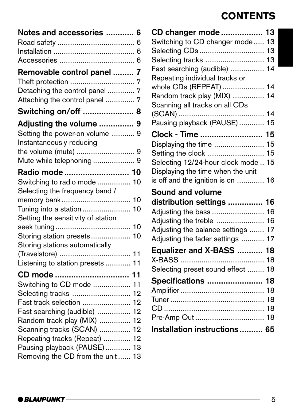 Blaupunkt CD32 User Manual | Page 5 / 26