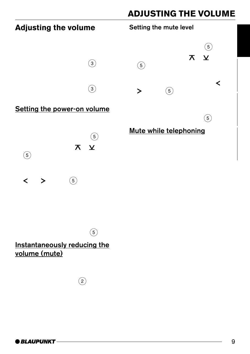 Adjusting the volume | Blaupunkt CD32 User Manual | Page 9 / 26