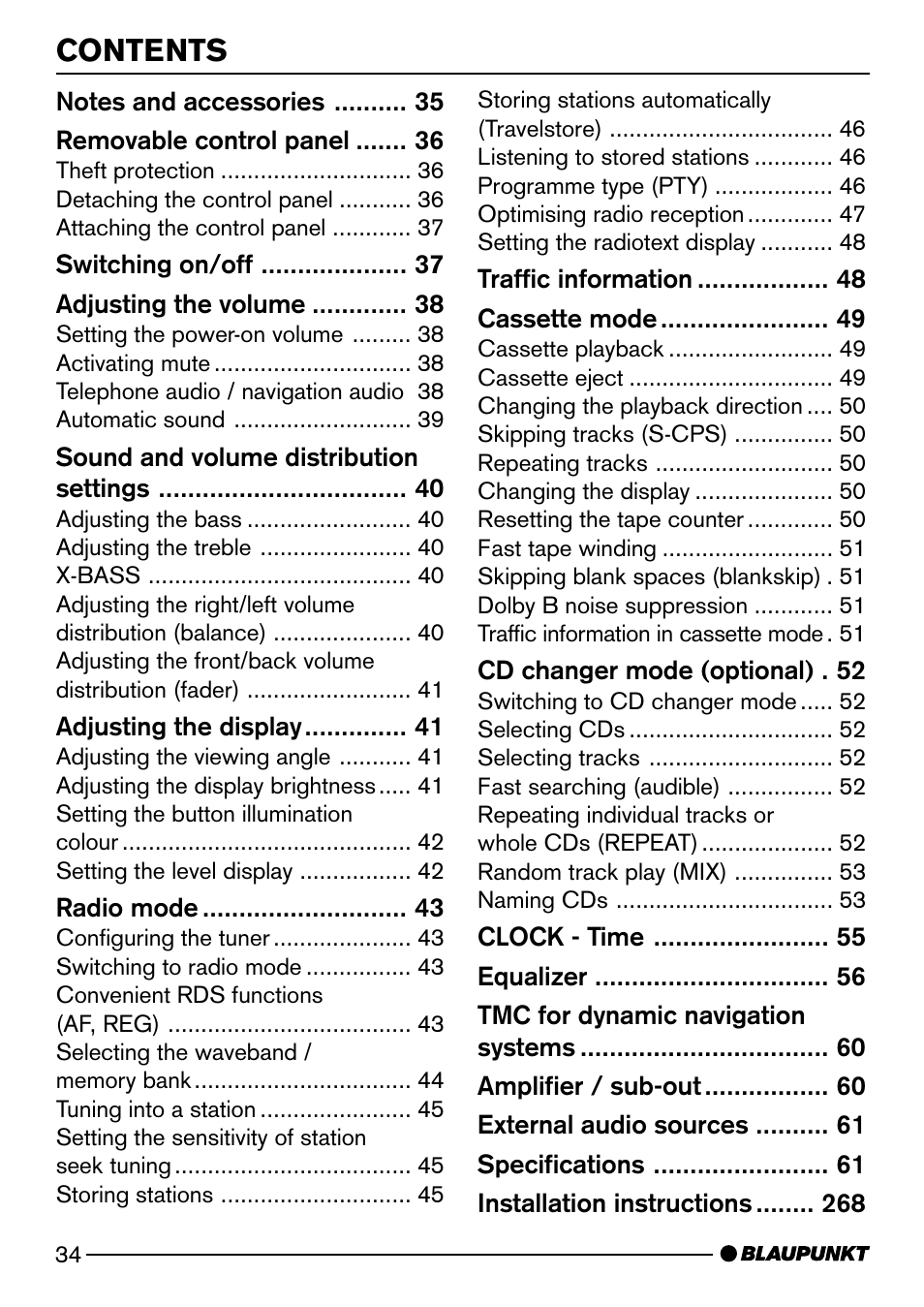 Blaupunkt Arizona DJ73 User Manual | Page 5 / 33