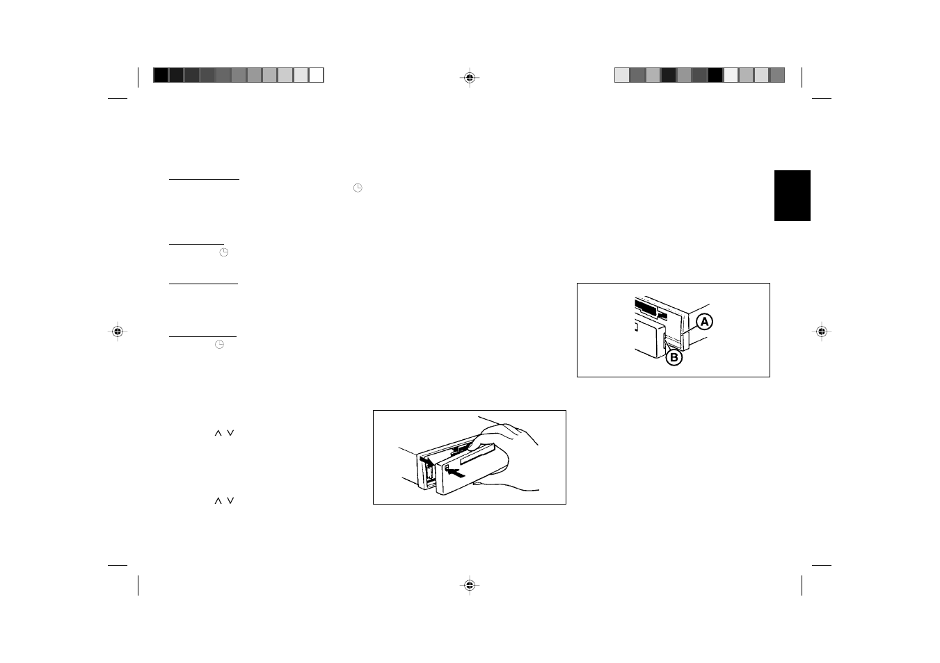 Clock, Release panel | Blaupunkt ALBERTVILLE DJ User Manual | Page 9 / 23