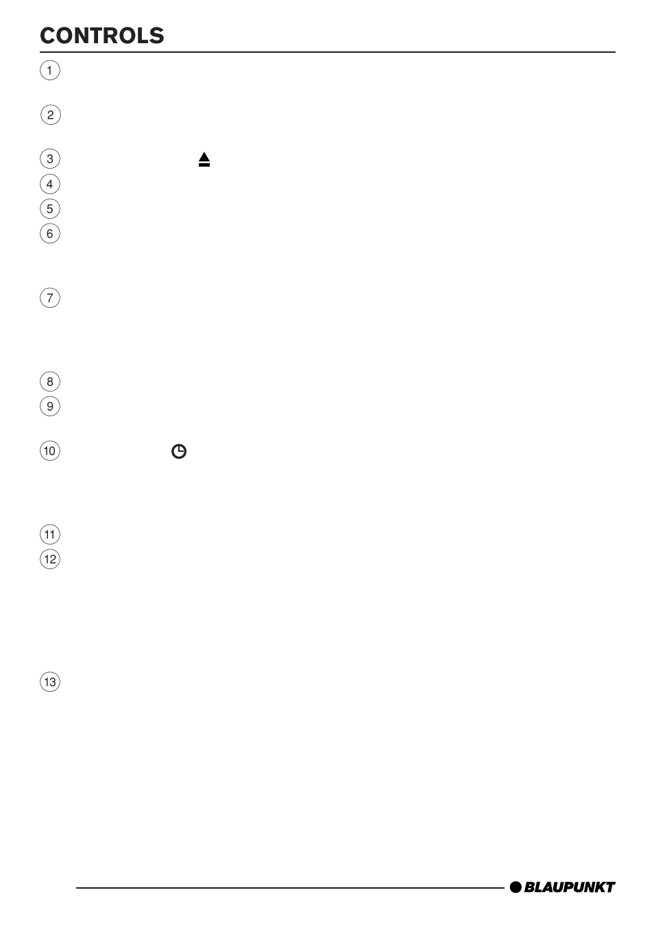 Controls | Blaupunkt MP35 User Manual | Page 4 / 26