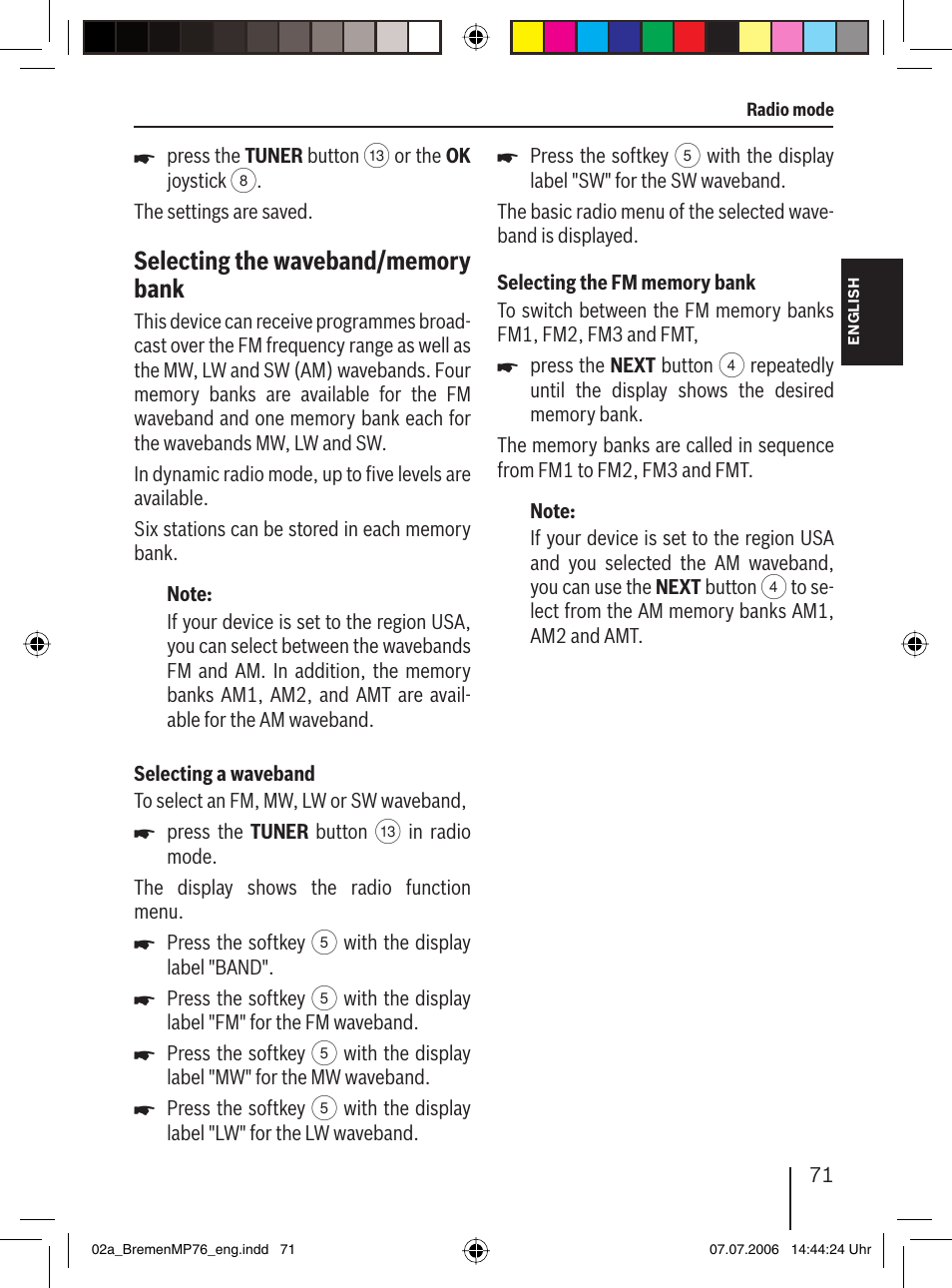 Blaupunkt BREMEN MP76 User Manual | Page 19 / 55