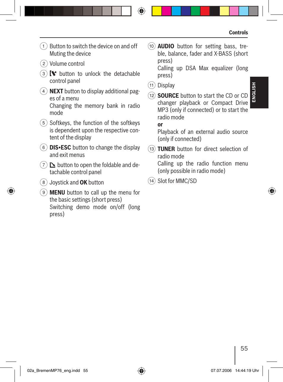 Blaupunkt BREMEN MP76 User Manual | Page 3 / 55