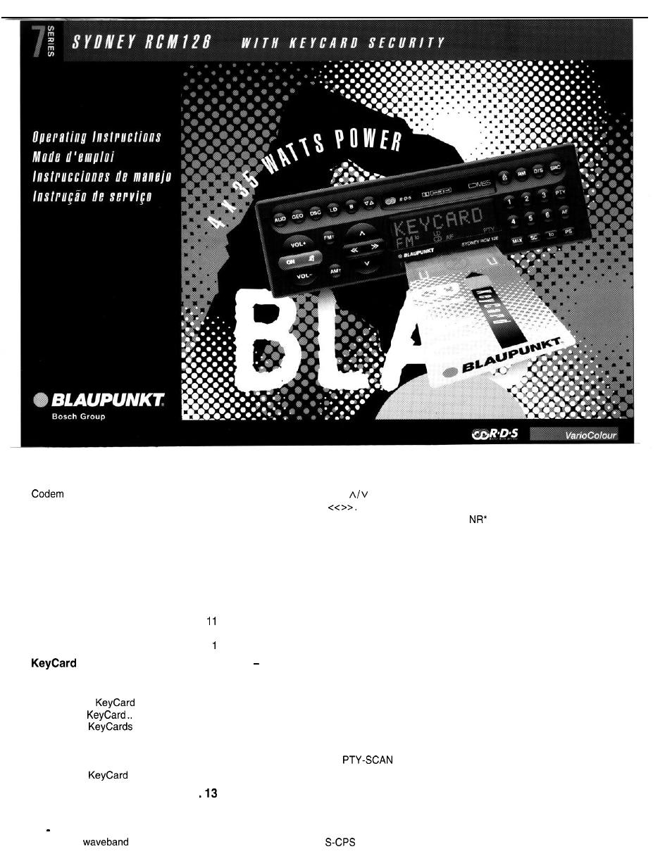 Blaupunkt Sydney RCM 126 User Manual | 18 pages