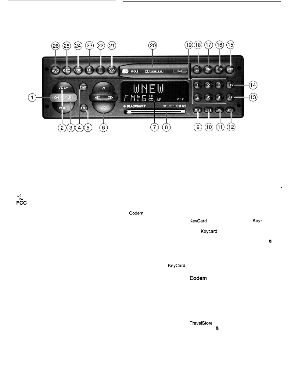 Warning for usa, Key features, Iv-us tuner features | Blaupunkt Sydney RCM 126 User Manual | Page 2 / 18