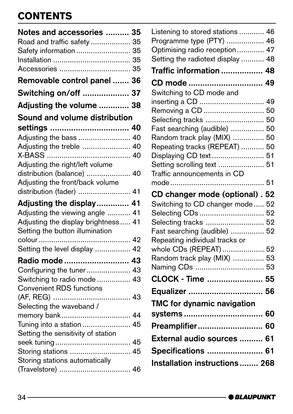 Blaupunkt Miami CD72 User Manual | Page 5 / 33