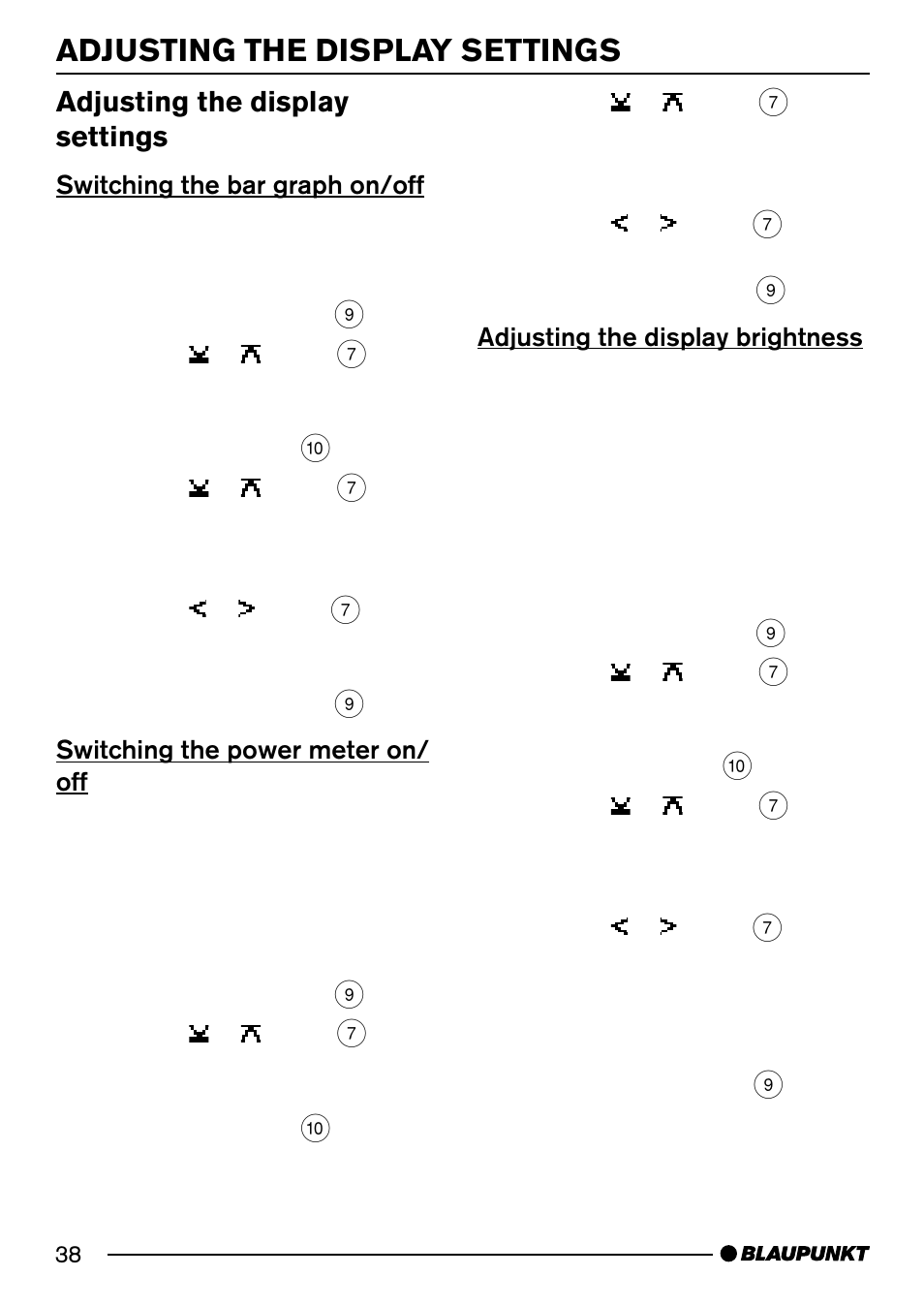 Equalizer 34, Adjusting the display settings | Blaupunkt Acapulco MP54 US User Manual | Page 38 / 43