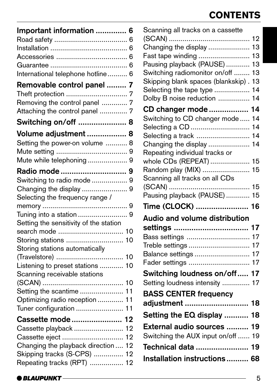 Blaupunkt MALIBU C50 User Manual | Page 5 / 20