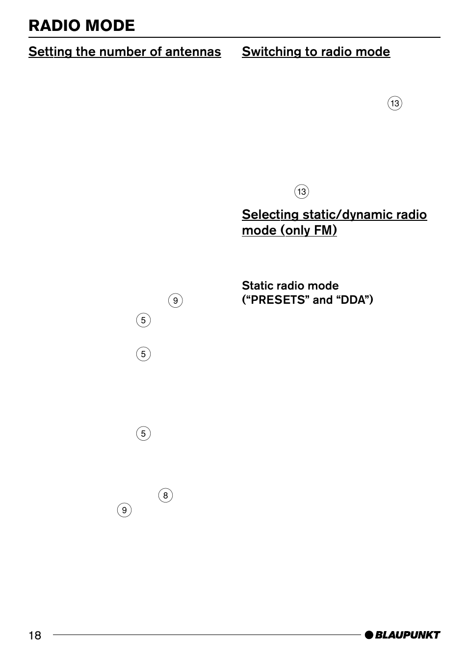 Radio mode | Blaupunkt BREMEN MP74 US User Manual | Page 18 / 50