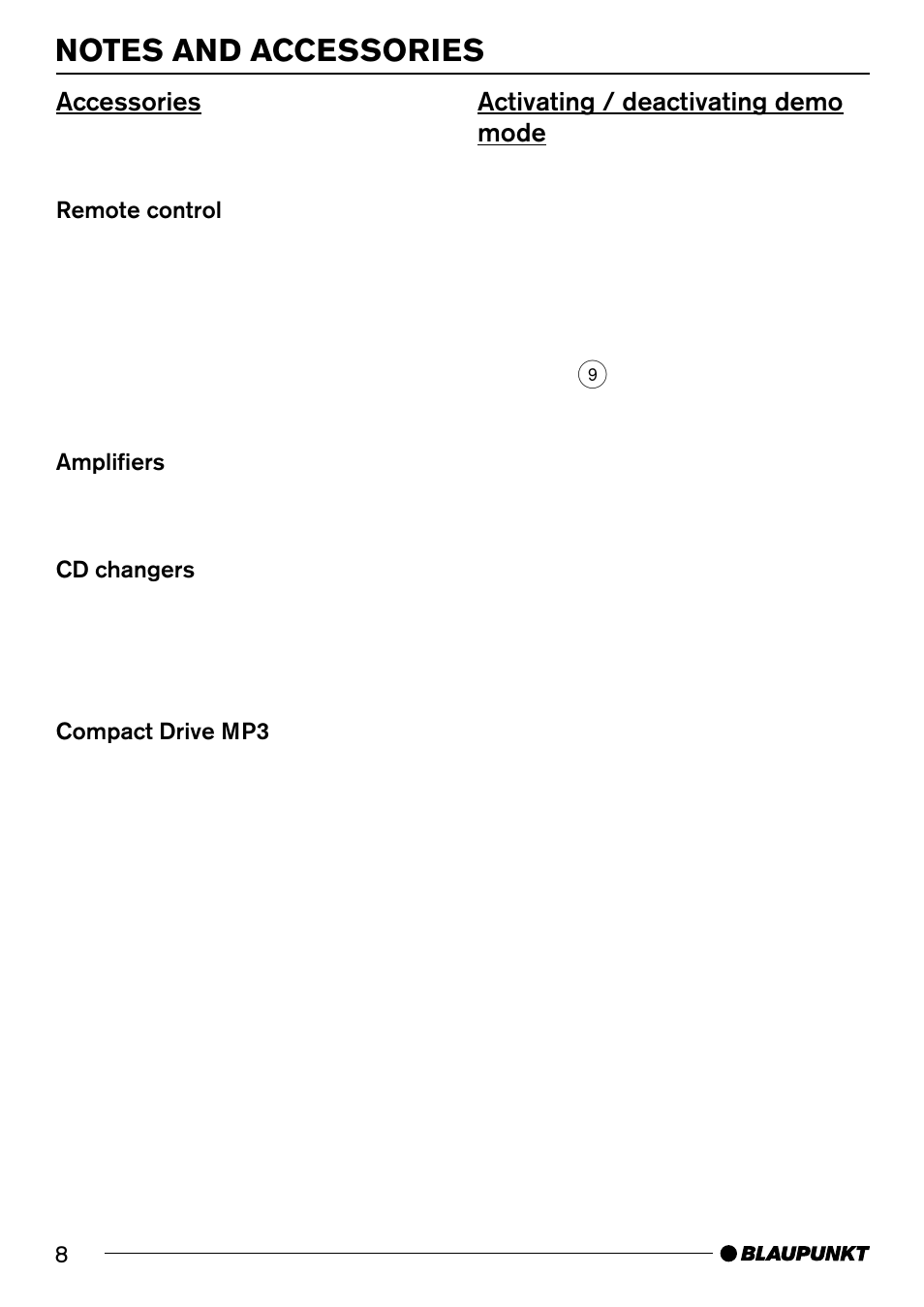 Blaupunkt BREMEN MP74 US User Manual | Page 8 / 50