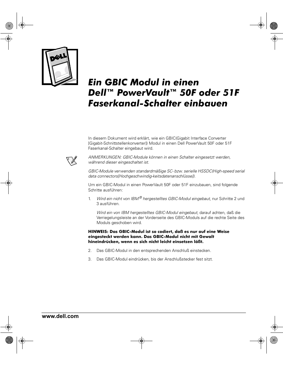 Dell PowerVault 51F (8P Fibre Channel Switch) User Manual | Page 5 / 8