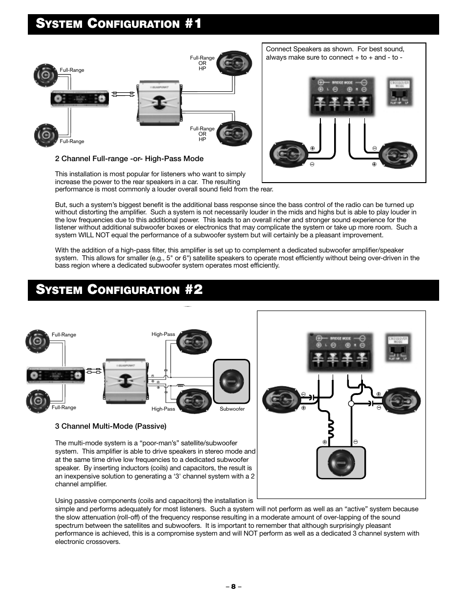 Ystem, Onfiguration | Blaupunkt PCA 250 User Manual | Page 10 / 44