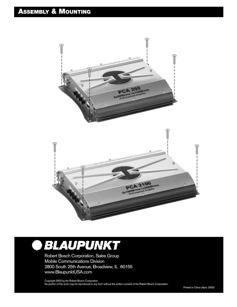 Blaupunkt PCA 250 User Manual | Page 44 / 44