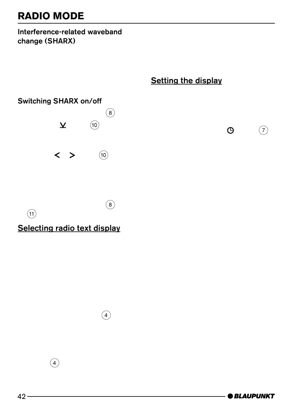 Radio mode | Blaupunkt Alaska DJ52 User Manual | Page 15 / 30