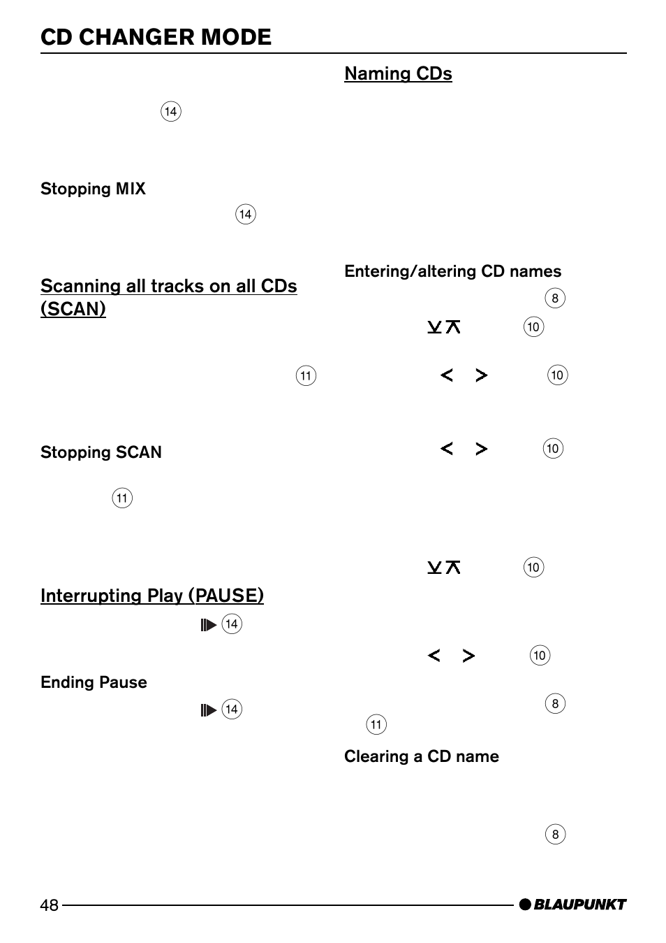 Cd changer mode | Blaupunkt Alaska DJ52 User Manual | Page 21 / 30