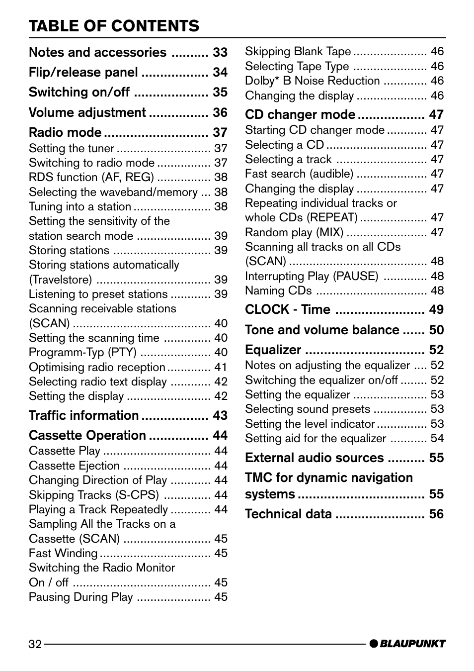 Blaupunkt Alaska DJ52 User Manual | Page 5 / 30