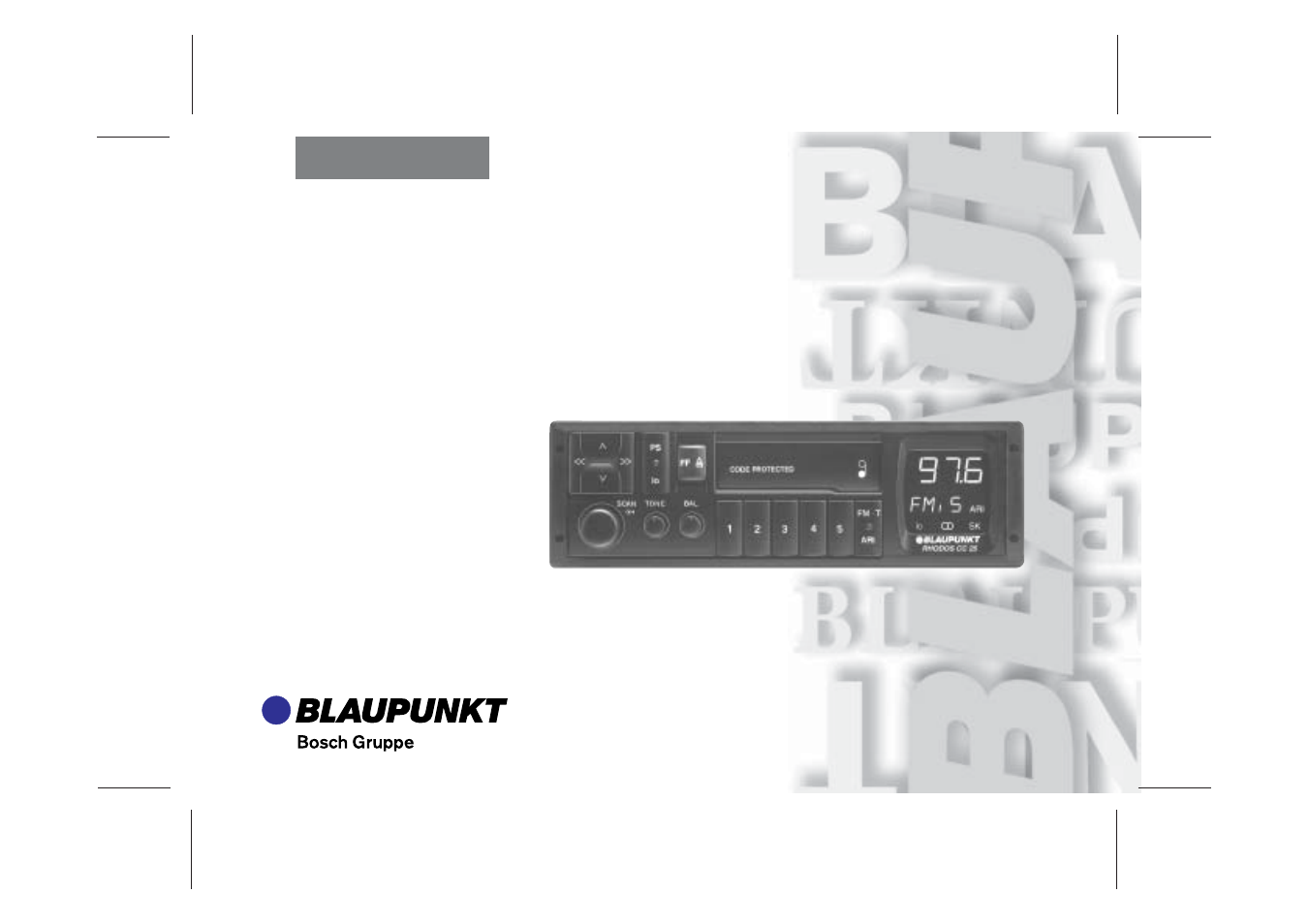 Blaupunkt RHODOS CC 25 User Manual | 12 pages