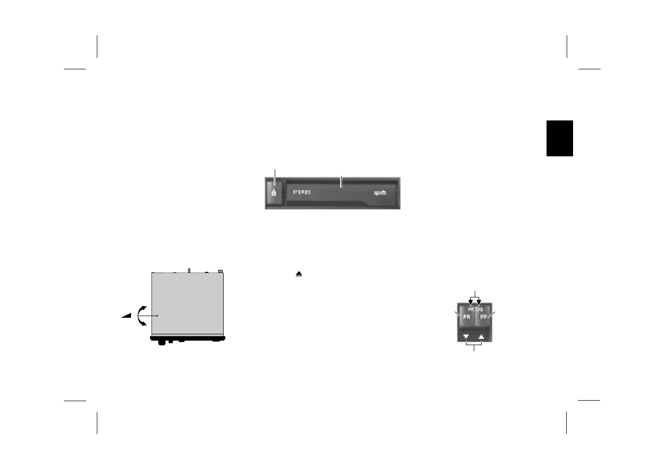 Tape operation, Inserting the tape, Ejecting the cassette | Fast tape run | Blaupunkt AUGSBURG CR 24 User Manual | Page 11 / 13