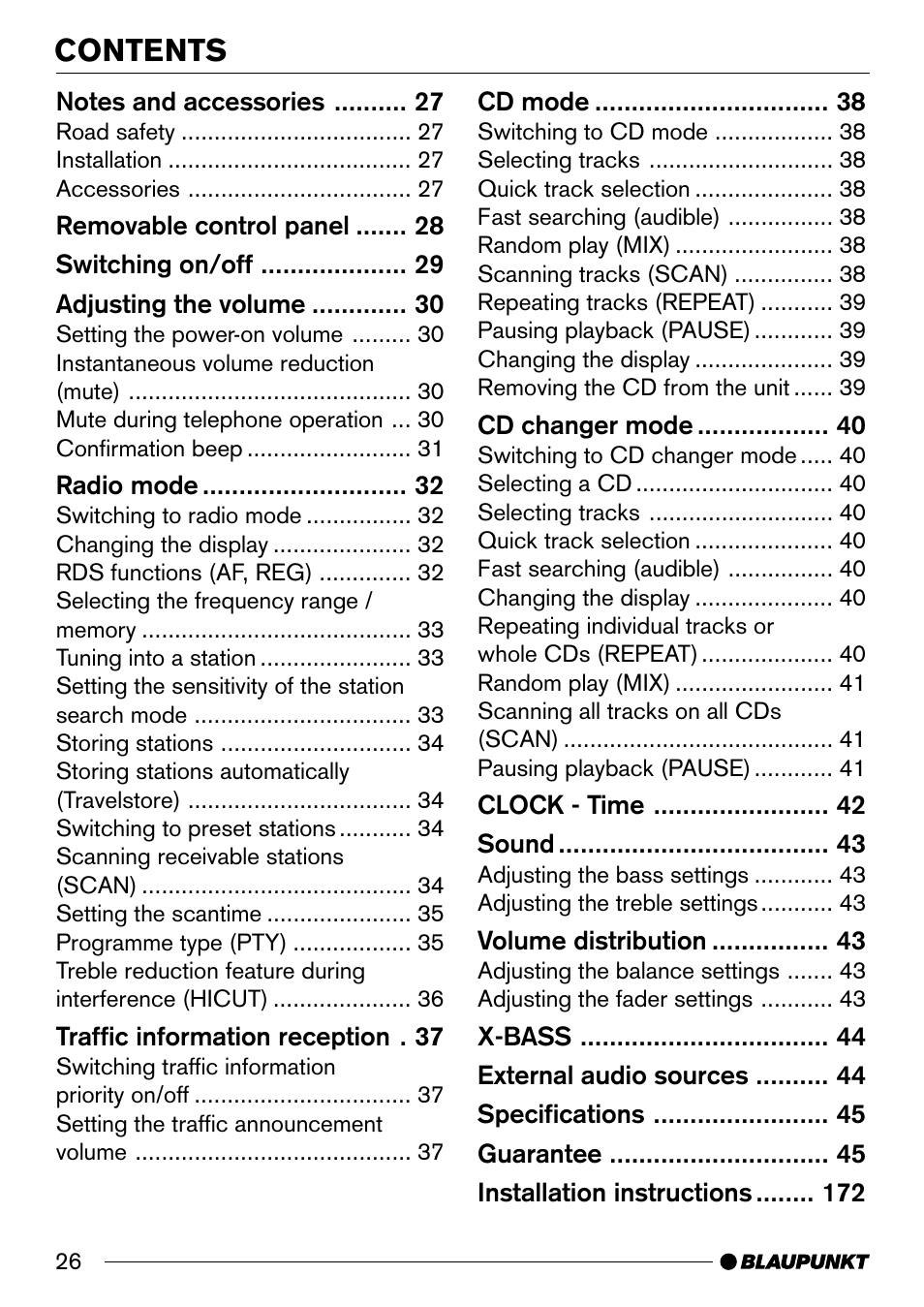 Blaupunkt Alicante CD31 User Manual | Page 4 / 23