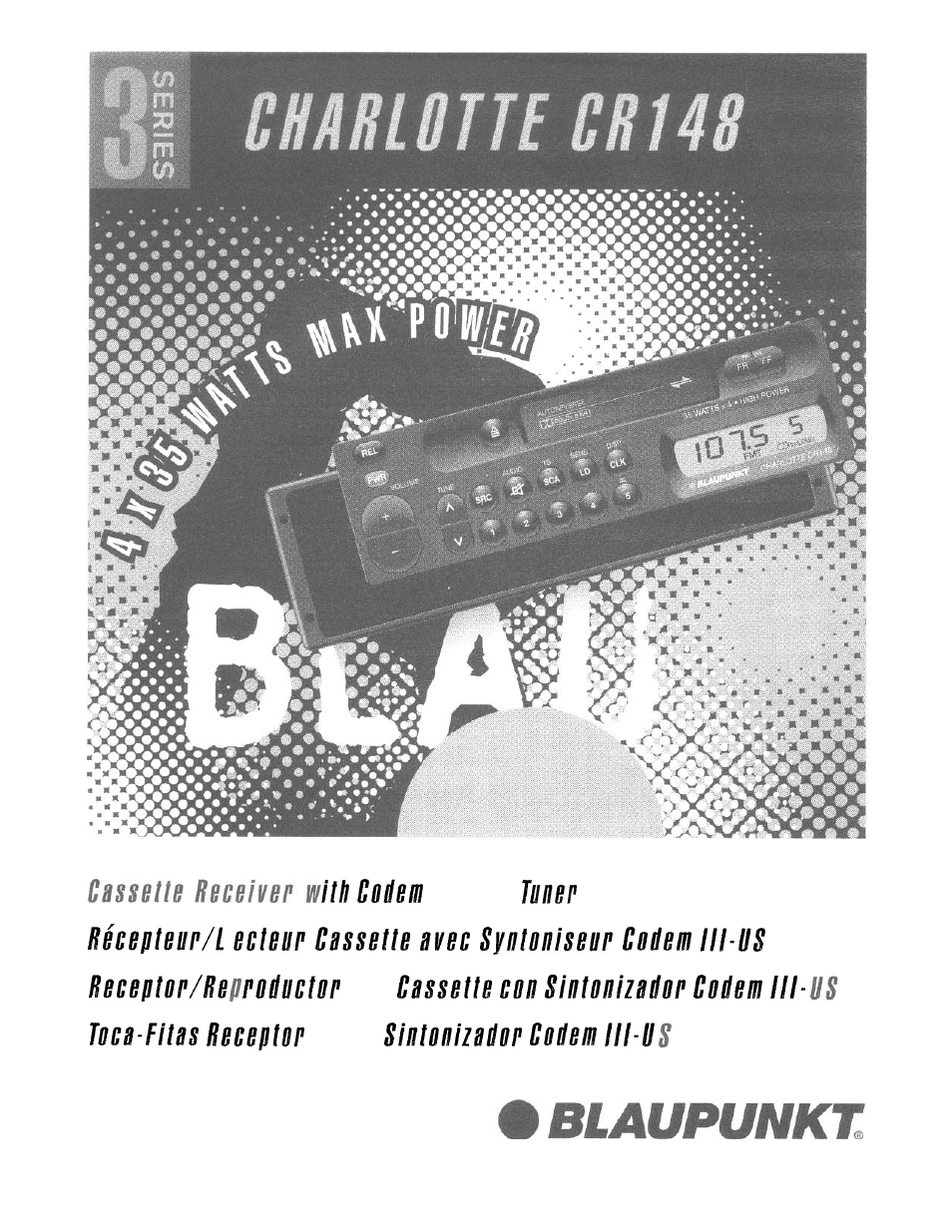 Blaupunkt CR148 User Manual | 17 pages
