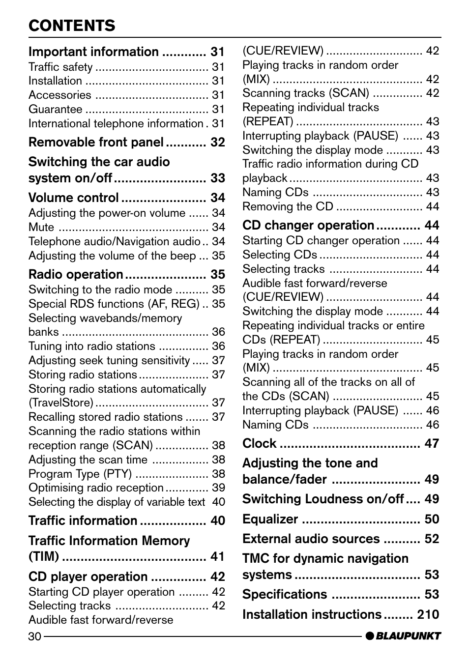 Blaupunkt HEIDELBERG CD50 User Manual | Page 5 / 29
