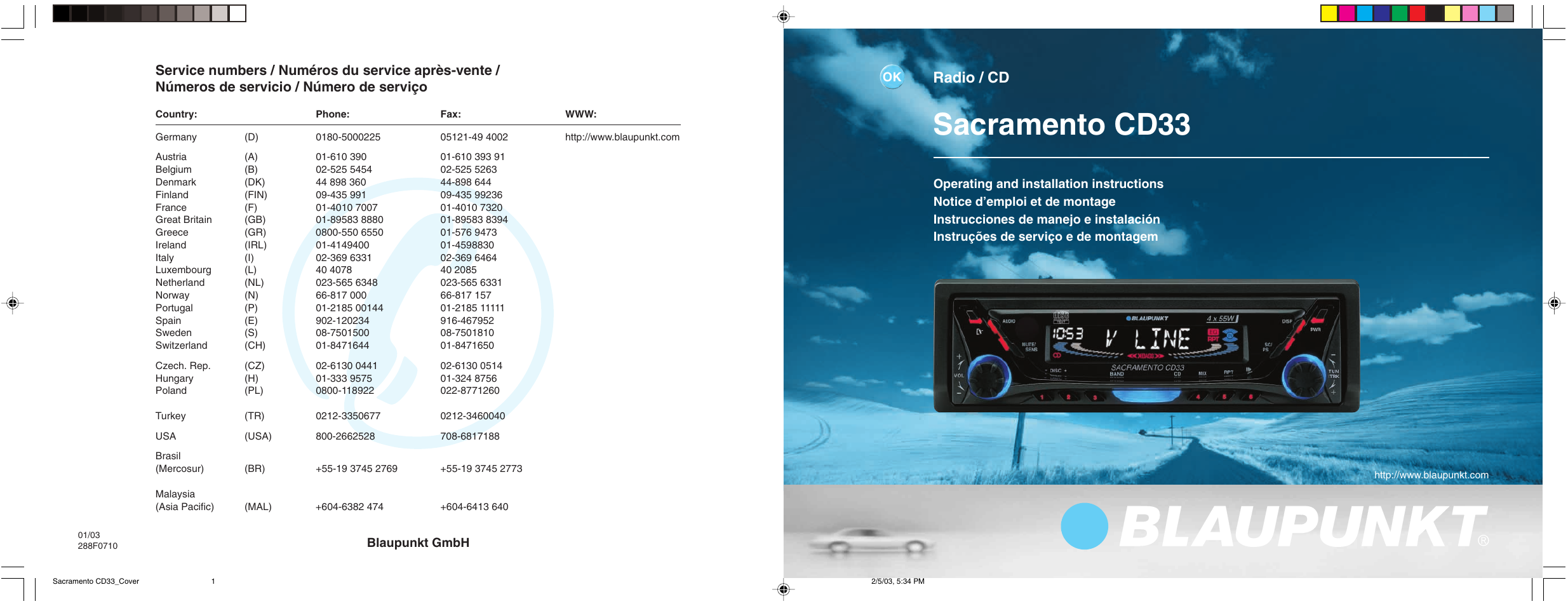 Blaupunkt Sacramento CD33 User Manual | 65 pages