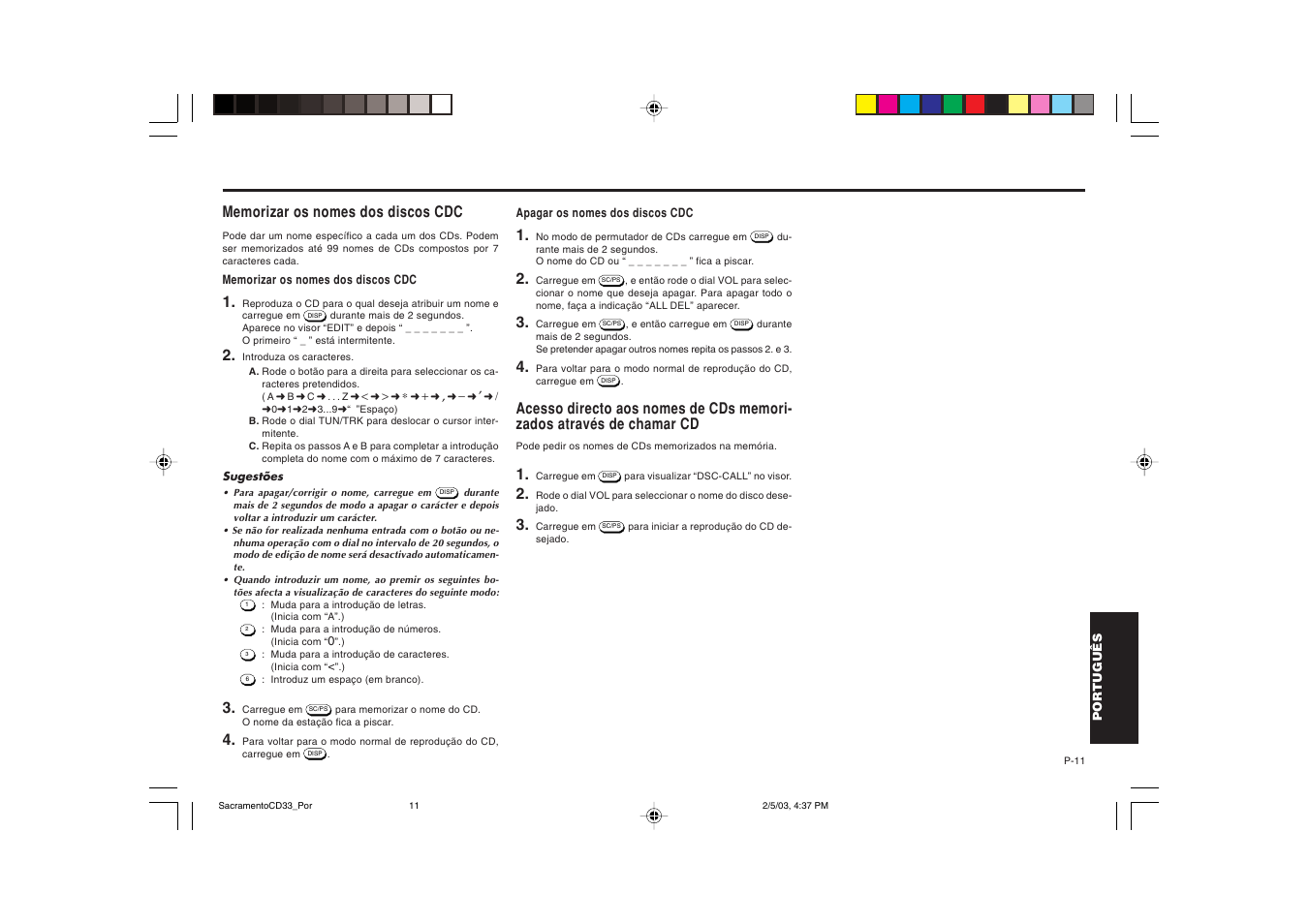 Blaupunkt Sacramento CD33 User Manual | Page 60 / 65