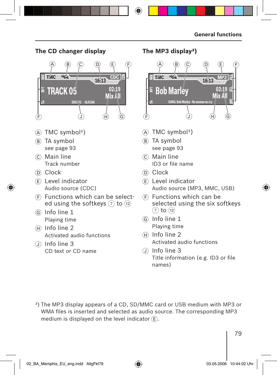 Track 05, Bob marley, Mix all | Blaupunkt MEMPHIS MP66 7 646 520 310 User Manual | Page 15 / 77