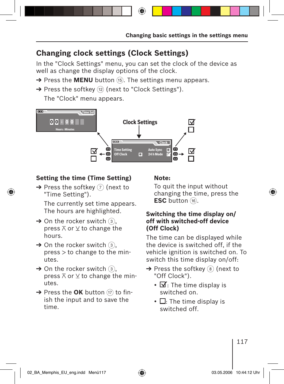 Changing clock settings ( clock settings) | Blaupunkt MEMPHIS MP66 7 646 520 310 User Manual | Page 53 / 77