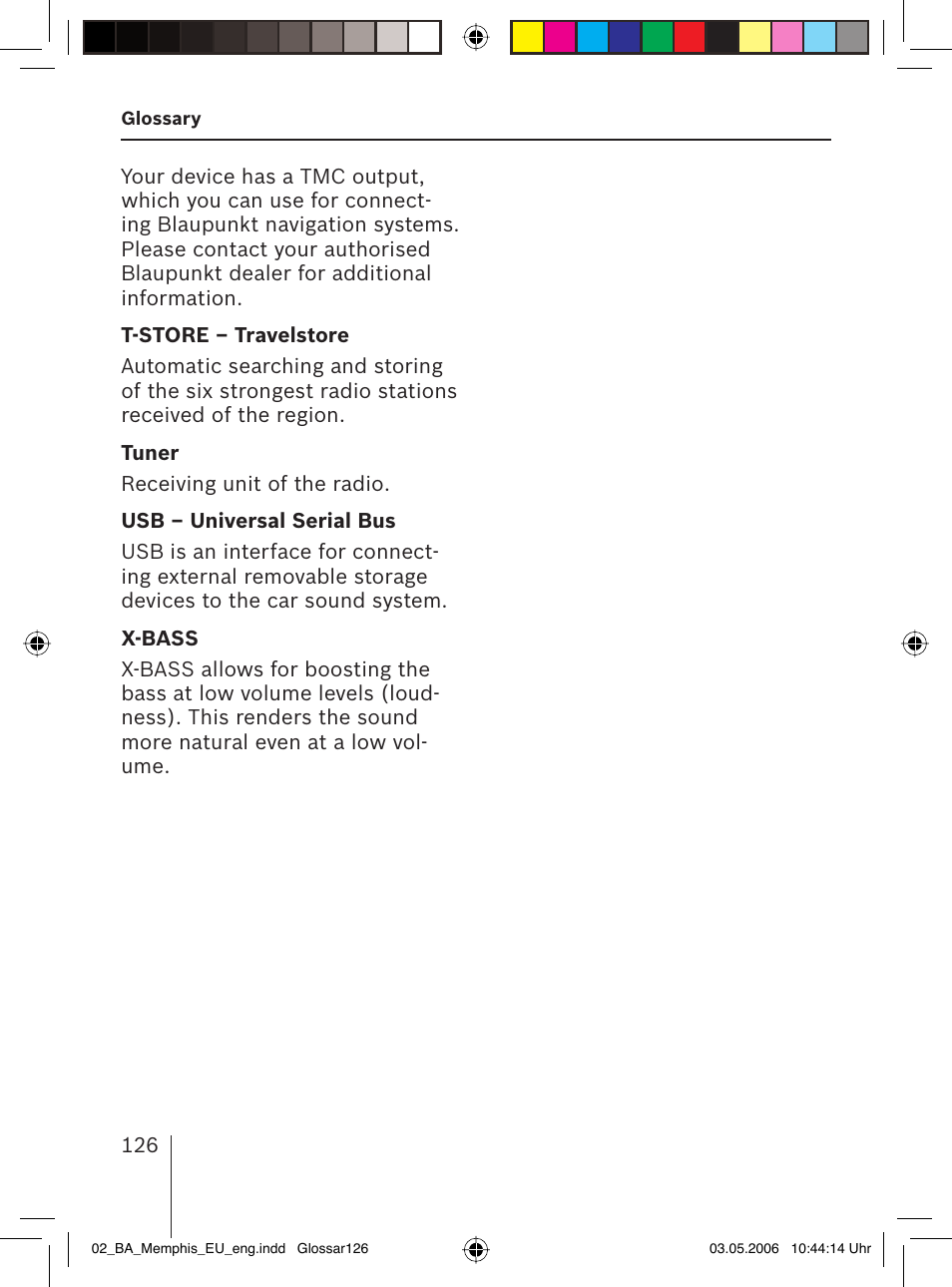 Blaupunkt MEMPHIS MP66 7 646 520 310 User Manual | Page 62 / 77