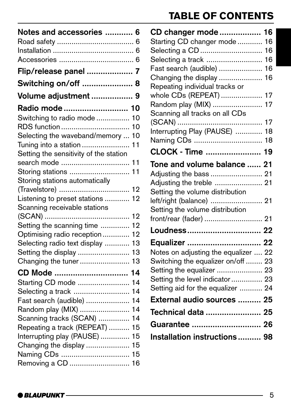 Blaupunkt HEIDELBERG CD51 User Manual | Page 5 / 27