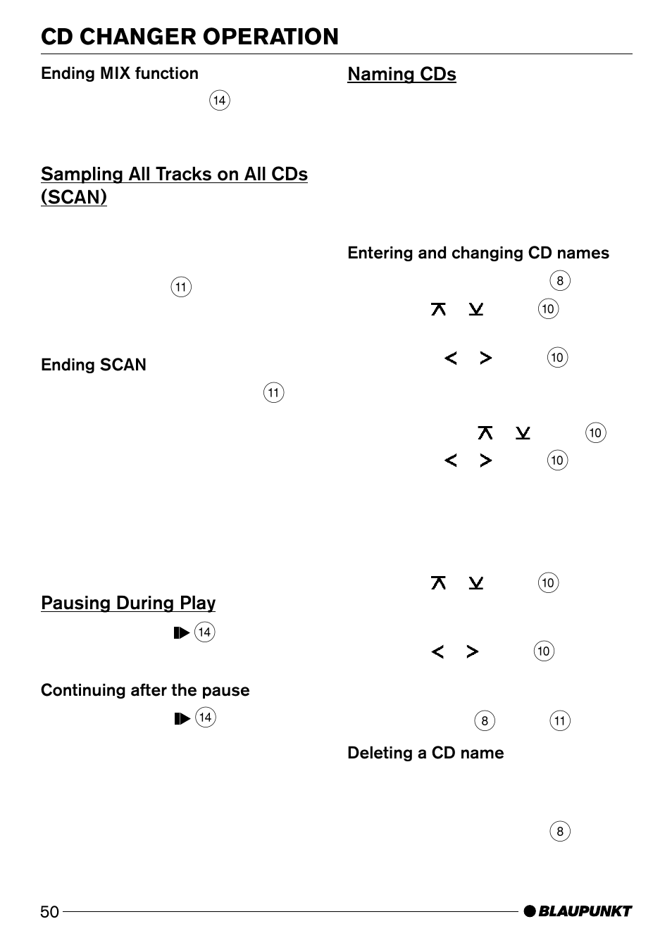 Cd changer operation | Blaupunkt Acapulco CD51 User Manual | Page 20 / 30