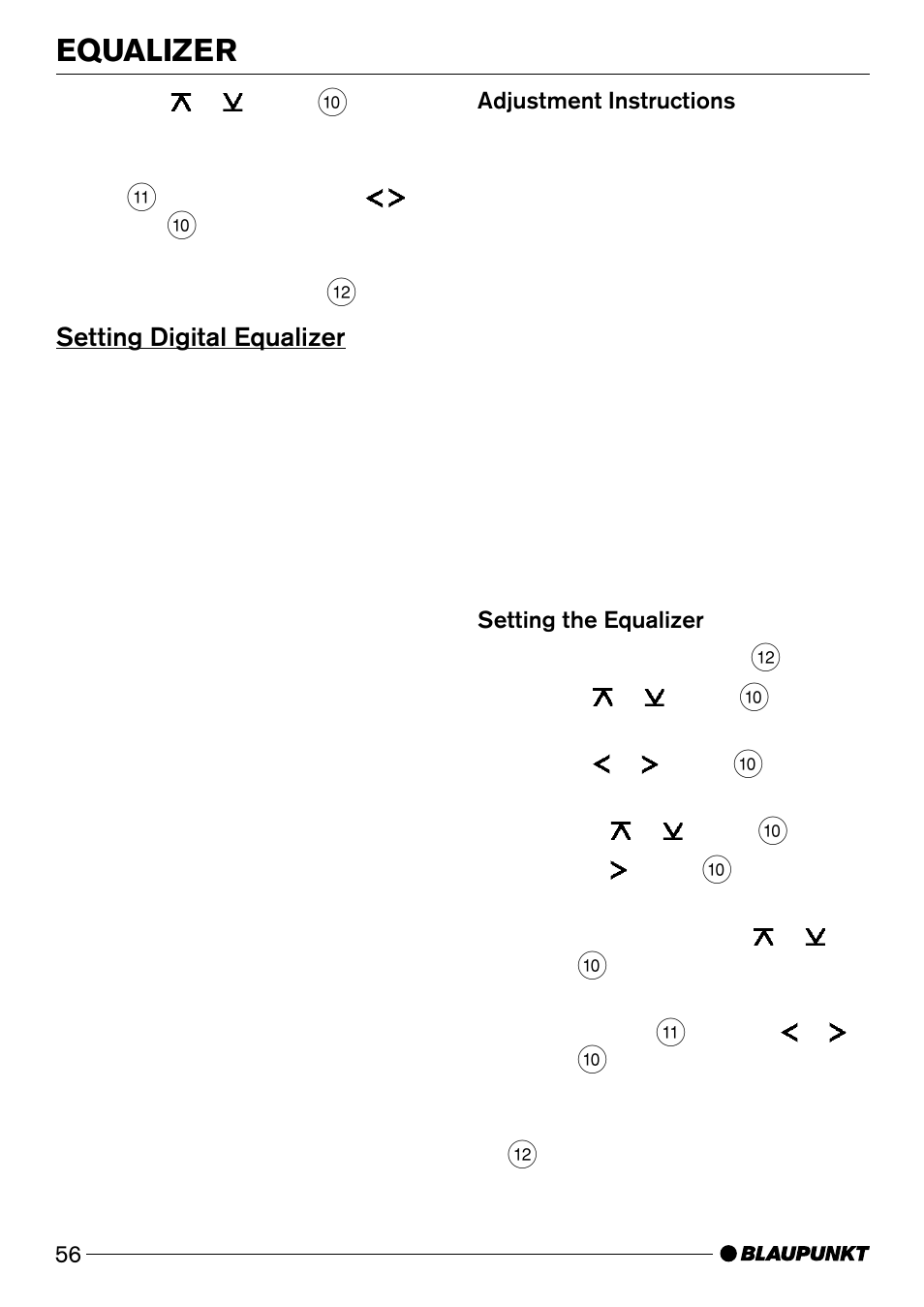 Equalizer | Blaupunkt Acapulco CD51 User Manual | Page 26 / 30