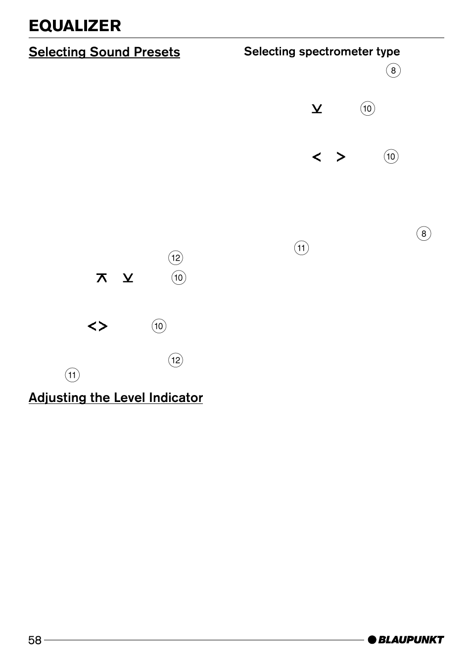 Equalizer | Blaupunkt Acapulco CD51 User Manual | Page 28 / 30