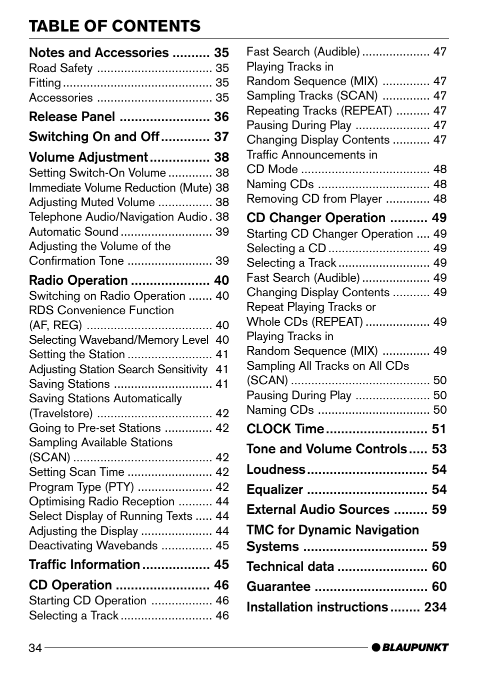 Blaupunkt Acapulco CD51 User Manual | Page 4 / 30