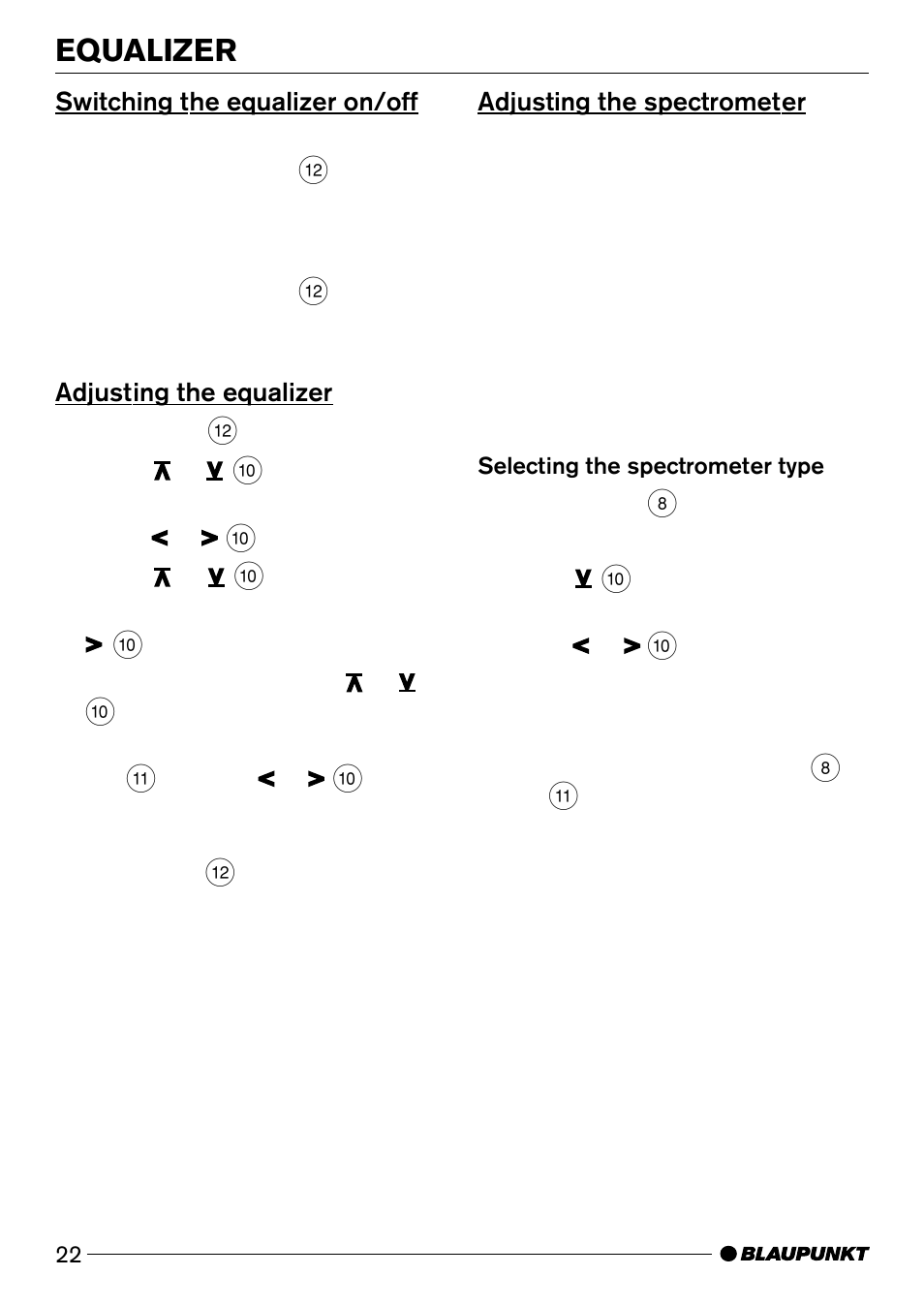 Equalizer | Blaupunkt CD50 User Manual | Page 21 / 30