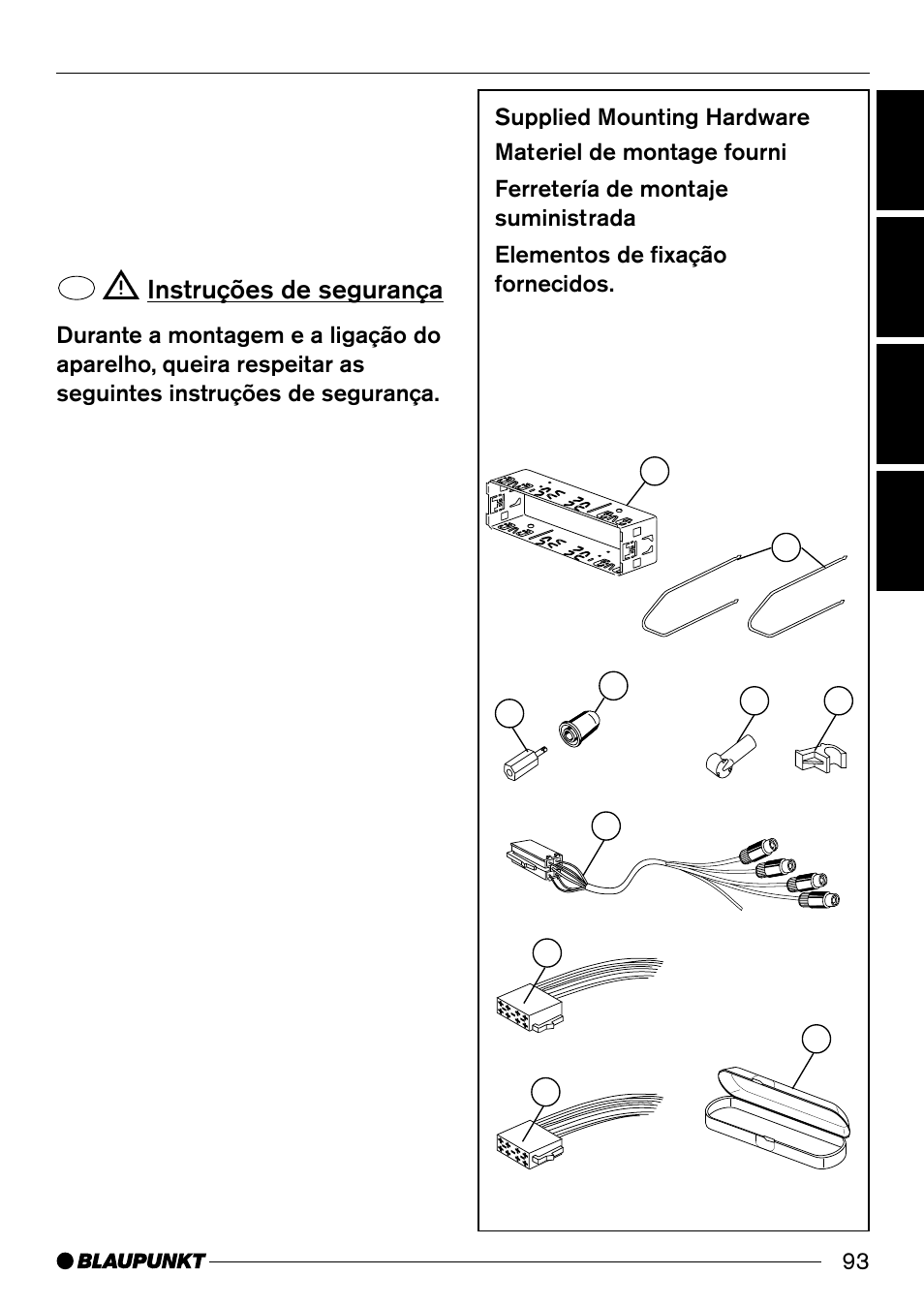 Instruções de segurança | Blaupunkt CD50 User Manual | Page 27 / 30