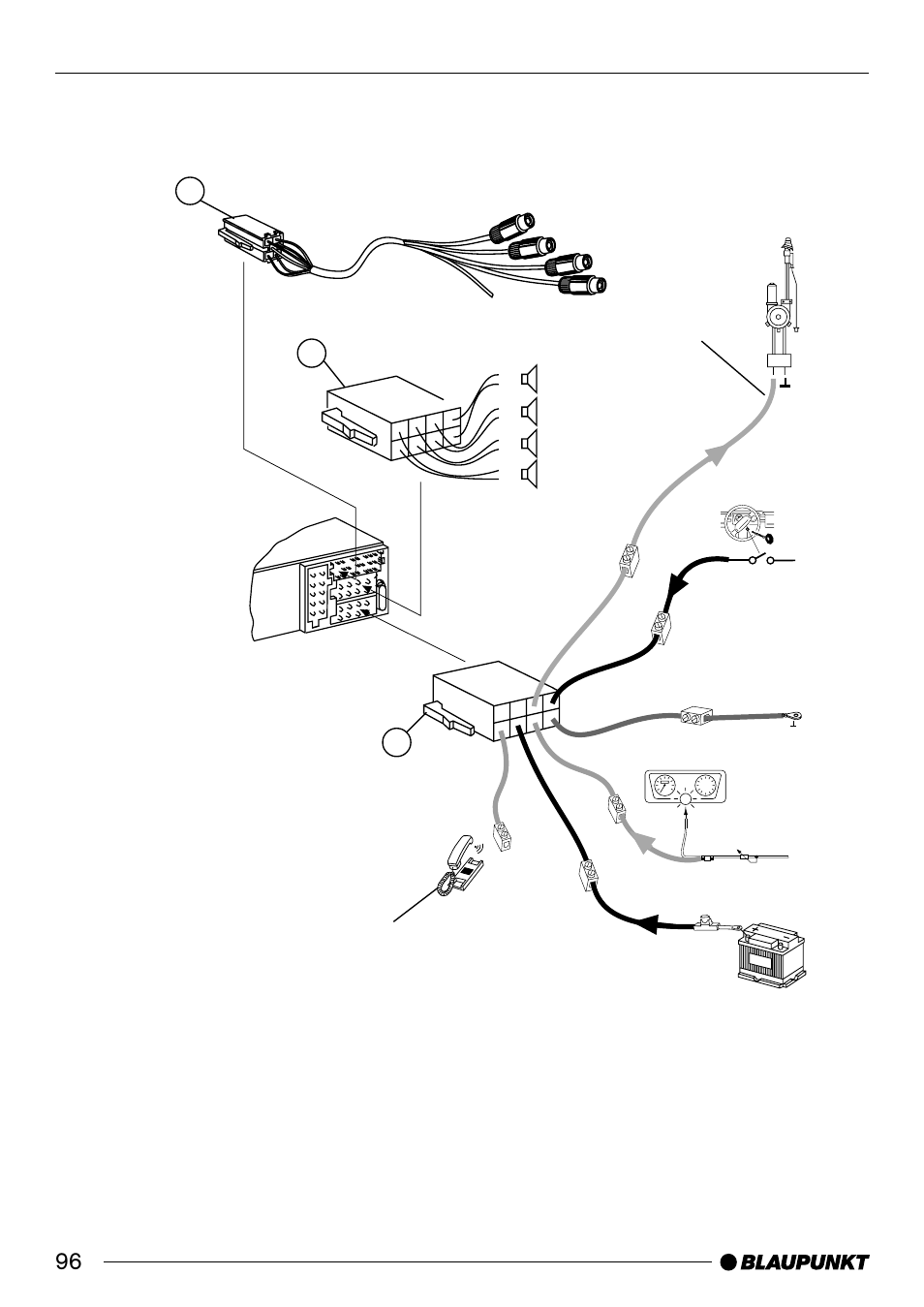 Kl. 15 +12v g i h, 4 ohm | Blaupunkt CD50 User Manual | Page 30 / 30