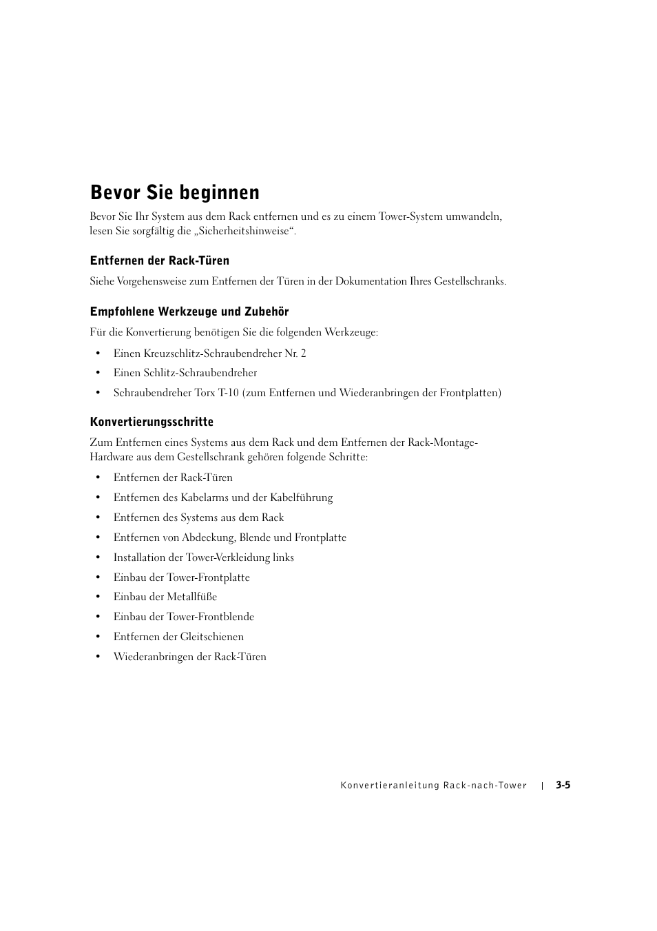 Bevor sie beginnen | Dell PowerEdge 2600 User Manual | Page 45 / 90