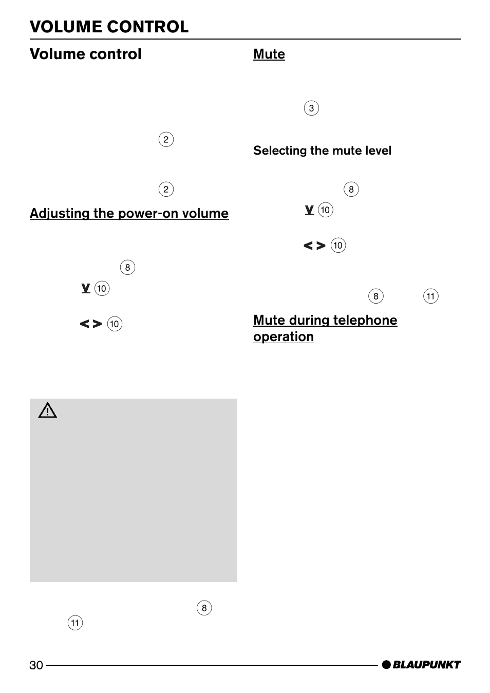 Volume control | Blaupunkt DJ50 User Manual | Page 9 / 25