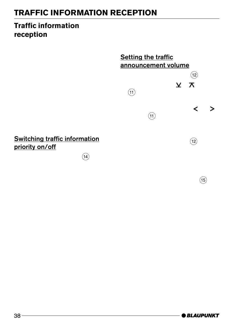 Traffic information reception | Blaupunkt Canberra C31 User Manual | Page 16 / 26