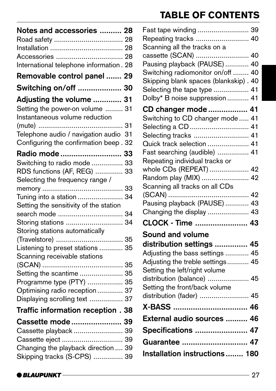 Blaupunkt Canberra C31 User Manual | Page 5 / 26