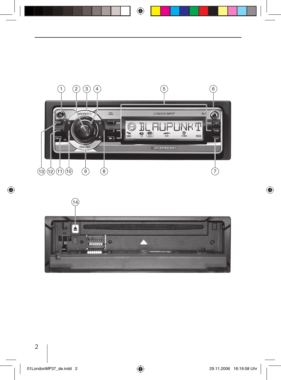 Blaupunkt LONDON MP37 7 647 553 310 User Manual | Page 2 / 38