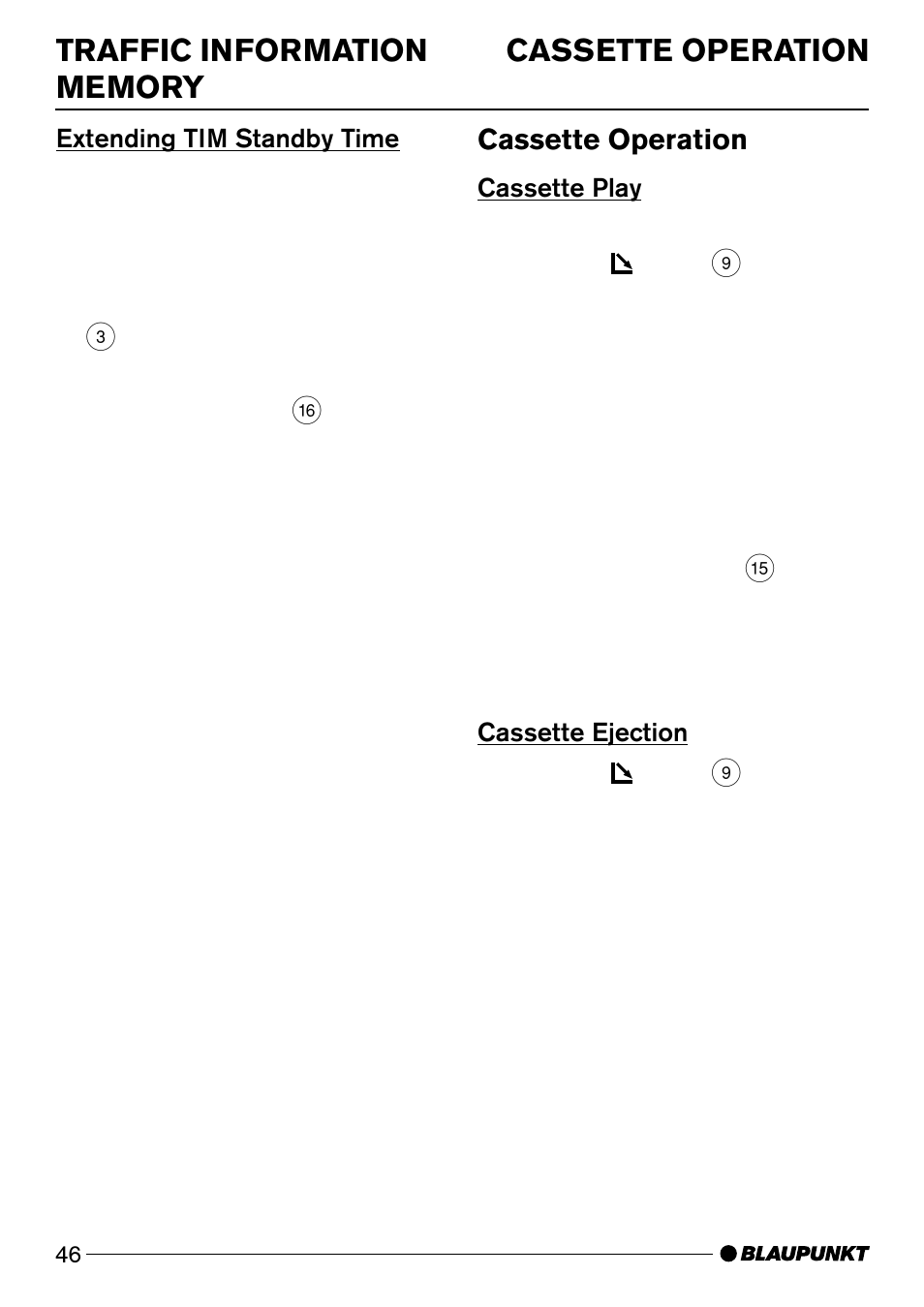 Cassette operation | Blaupunkt Verona C51 User Manual | Page 17 / 30