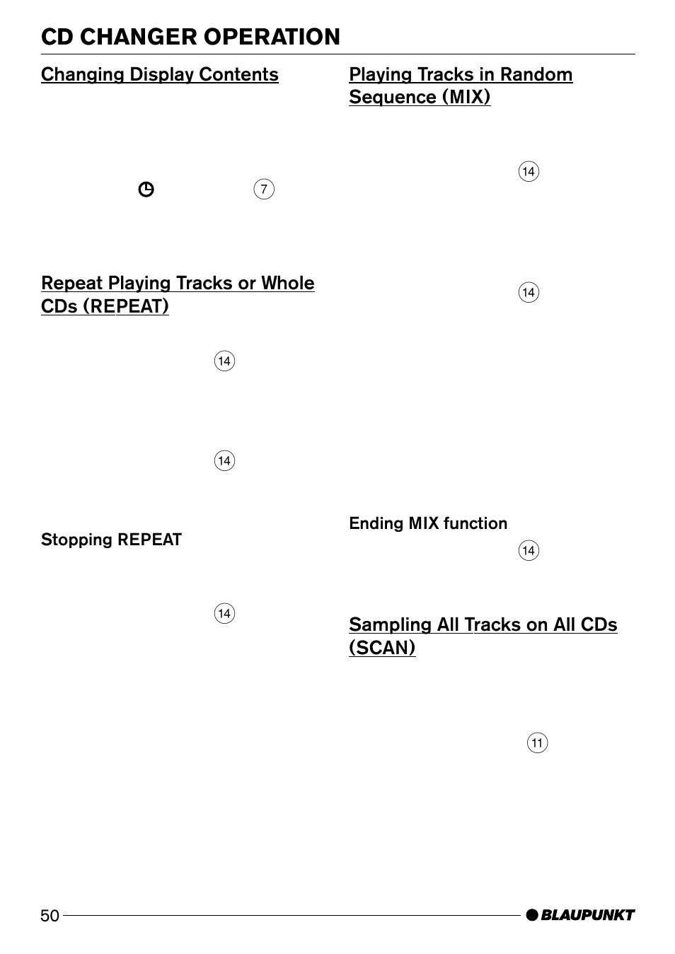 Cd changer operation | Blaupunkt Verona C51 User Manual | Page 21 / 30