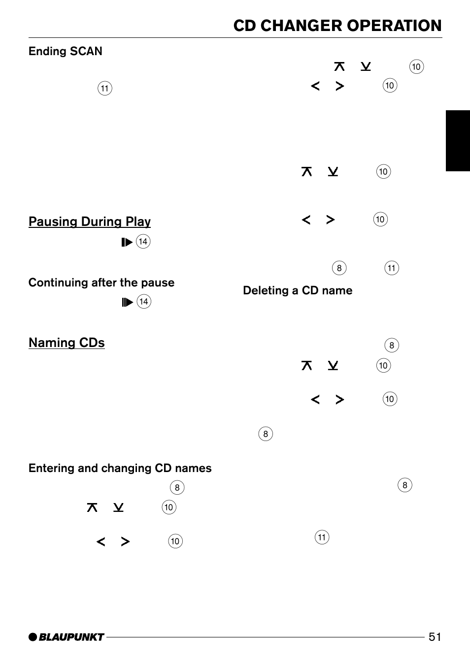 Cd changer operation | Blaupunkt Verona C51 User Manual | Page 22 / 30
