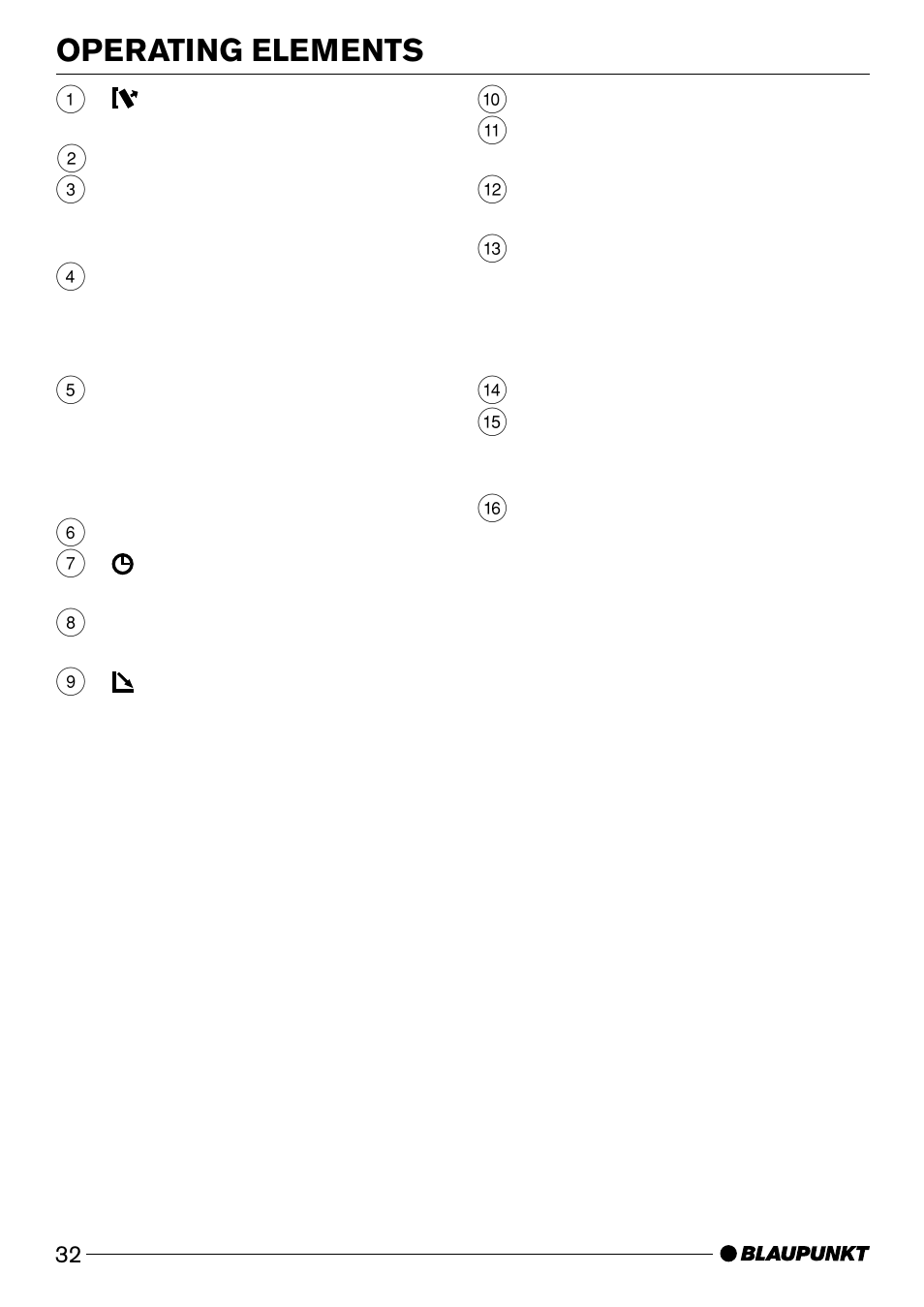 Installation instructions 228, Operating elements | Blaupunkt Verona C51 User Manual | Page 3 / 30