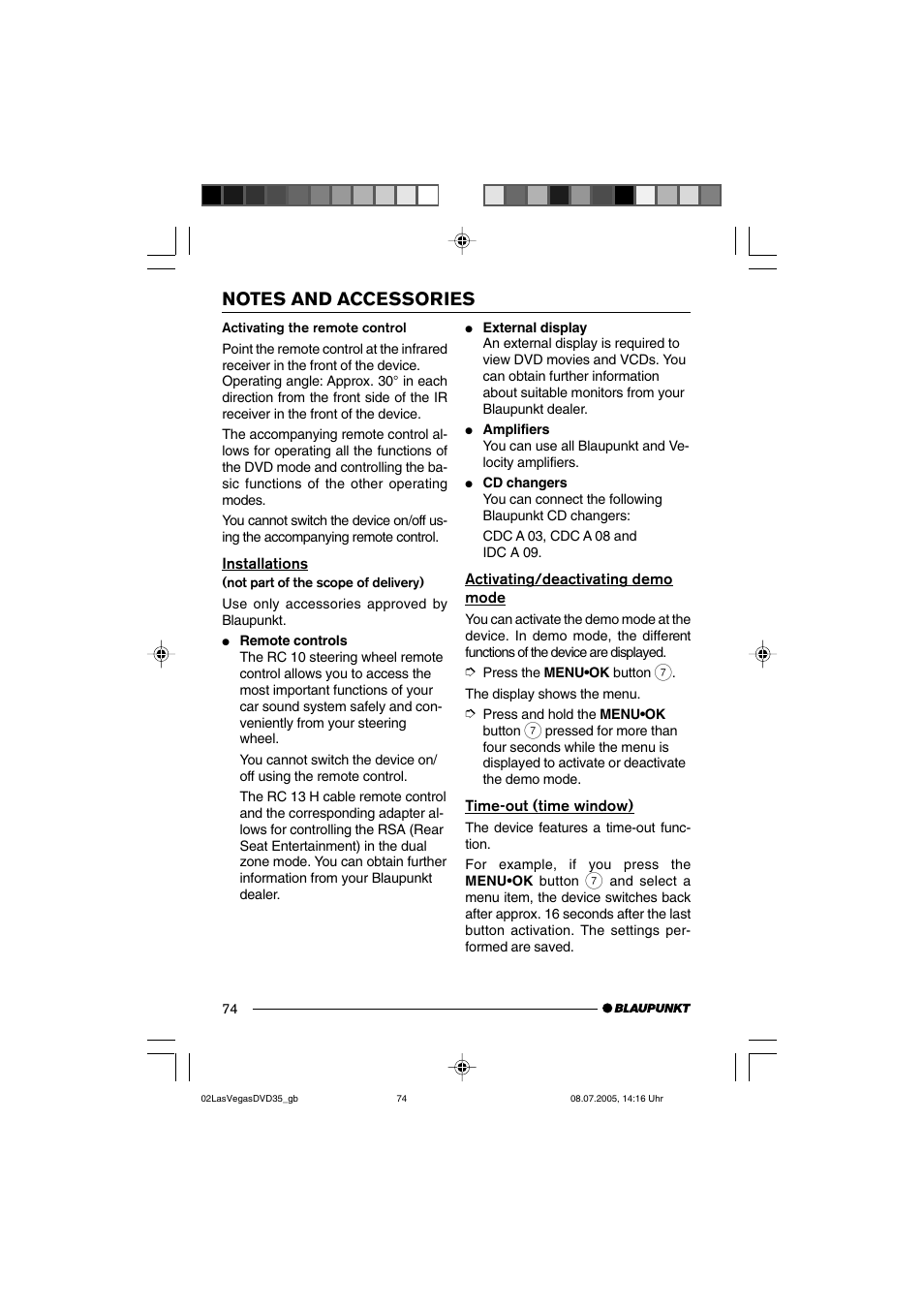 Blaupunkt LAS VEGAS 7 645 650 310 User Manual | Page 9 / 72