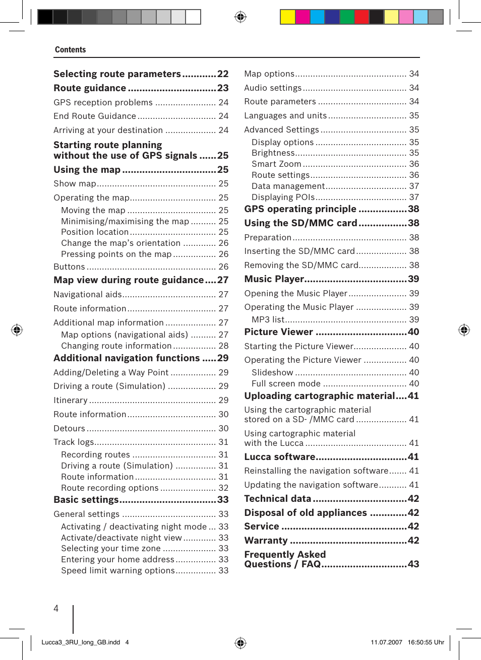 Blaupunkt TRAVELPILOT LUCCA 3.3 EE User Manual | Page 4 / 46