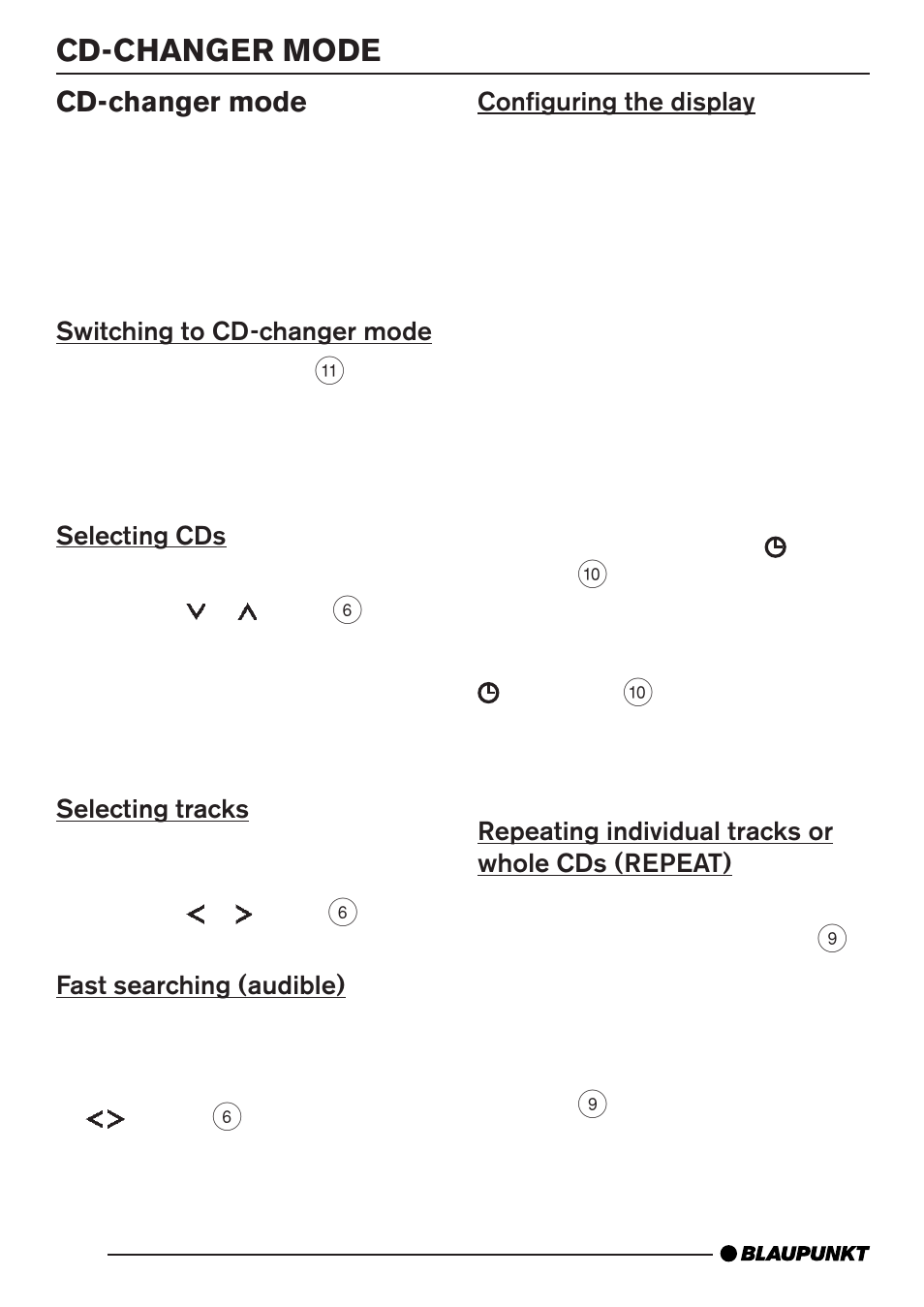 Cd-changer mode | Blaupunkt BARCELONA MP35 User Manual | Page 25 / 41